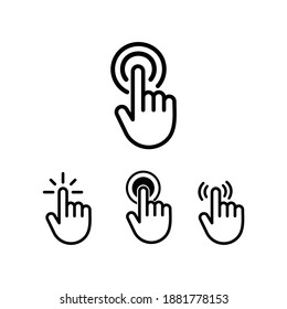 Touch screen icon isolated on white background