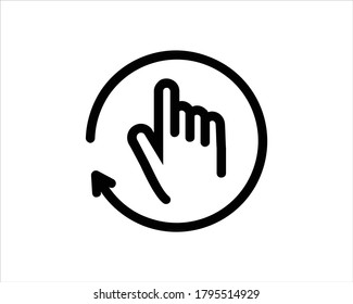 Touch screen icon outline and linear vector.