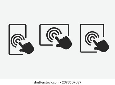 Touchscreen-Symbol, einfache Vektorgrafik