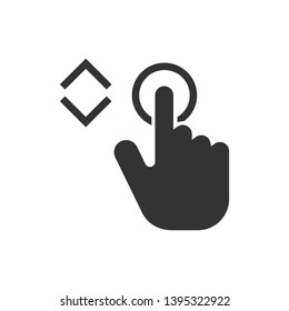 Touch Screen Icon - Swipe Gesture  Illustration As A Simple Vector Sign & Trendy Symbol for Design and Websites, Presentation or Mobile Application.