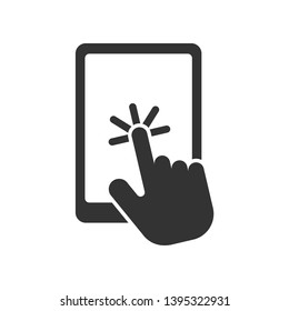 Touch Screen Icon - Swipe Gesture  Illustration As A Simple Vector Sign & Trendy Symbol for Design and Websites, Presentation or Mobile Application.