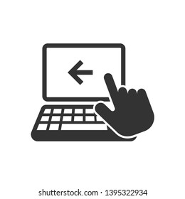 Touch Screen Icon. Swipe Gesture  Illustration. Applied as Trendy Symbol for Design Elements, Websites, Presentation and Application - Vector. 