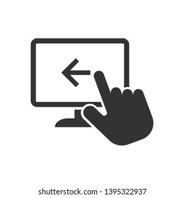 Touch Screen Icon - Swipe Gesture  Illustration As A Simple Vector Sign & Trendy Symbol for Design and Websites, Presentation or Mobile Application.