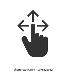 Touch Screen Icon - Swipe Gesture  Illustration As A Simple Vector Sign & Trendy Symbol for Design and Websites, Presentation or Mobile Application.