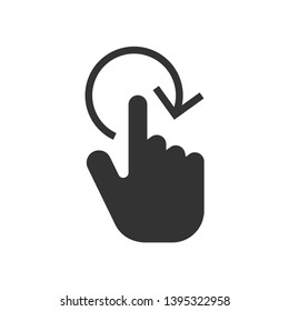 Touch Screen Icon - Swipe Gesture  Illustration As A Simple Vector Sign & Trendy Symbol for Design and Websites, Presentation or Mobile Application.