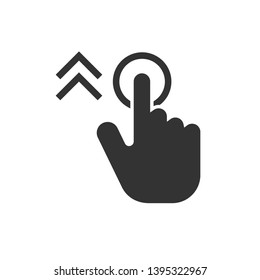Touch Screen Icon - Swipe Gesture  Illustration As A Simple Vector Sign & Trendy Symbol for Design and Websites, Presentation or Mobile Application.