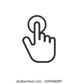 Touch Screen Icon - Swipe Gesture Illustration Presented in Line Art Style As A Simple Vector Sign & Trendy Symbol for Design and Websites, Presentation or Mobile Application.