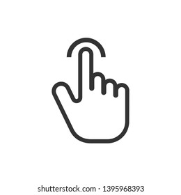 Touch Screen Icon - Swipe Gesture Illustration Presented in Line Art Style As A Simple Vector Sign & Trendy Symbol for Design and Websites, Presentation or Mobile Application.