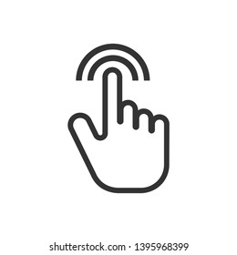 Touch Screen Icon. Swipe Gesture Illustration. Applied as Trendy Symbol for Design Elements, Websites, Presentation and Application - Vector. 