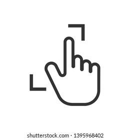 Touch Screen Icon - Swipe Gesture Illustration Presented in Line Art Style As A Simple Vector Sign & Trendy Symbol for Design and Websites, Presentation or Mobile Application.