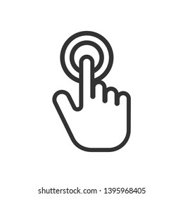 Touch Screen Icon - Swipe Gesture Illustration Presented in Line Art Style As A Simple Vector Sign & Trendy Symbol for Design and Websites, Presentation or Mobile Application.