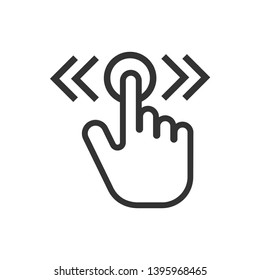 Touch Screen Icon. Swipe Gesture 
Symbol for Info Graphics, Design Elements, Websites, Presentation and Application - Vector.