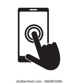 Touch Screen Icon - Swipe Gesture Illustration As A Simple Vector Sign