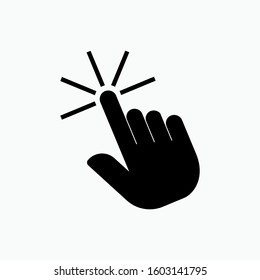 Touch Screen Icon. Tap, Clicking. Cursor Illustration. Applied as Trendy Symbol for Design Elements, Websites, Presentation and Application - Vector. 