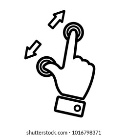 touch screen icon vector