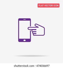 Touch screen icon. Vector concept illustration for design.
