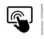 Touch screen icon vector. EPS 10 editable vector
