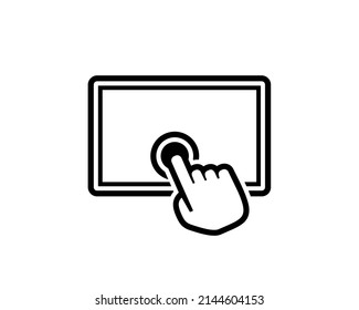 Touch screen icon. Vector illustration