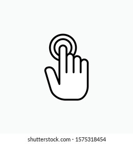 Touch Screen Icon - Vector, Sign and Symbol in Line Art Style for Design, Presentation, Website or Apps Elements.