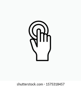 Touch Screen Icon - Vector, Sign and Symbol in Line Art Style for Design, Presentation, Website or Apps Elements.