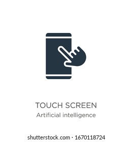 Touch screen icon vector. Trendy flat touch screen icon from augmented reality collection isolated on white background. Vector illustration can be used for web and mobile graphic design, logo, eps10
