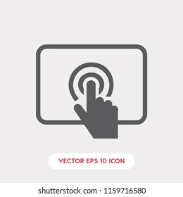 Touch screen icon vector,responsive symbol.  Linear style sign touch screen and sensor mobile concept and web design. feedback symbol logo illustration. vector graphics - Vector.