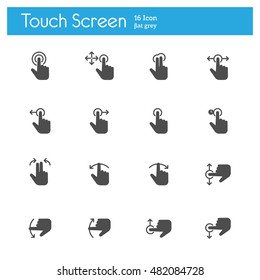 Touch Screen Icons flat icon