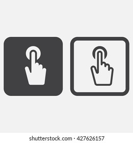touch screen line icon, outline and solid vector logo, linear pictogram isolated on white, pixel perfect illustration