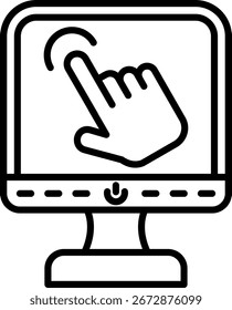 Tela de toque Linha vetor Ícone Design