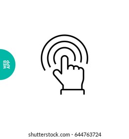 Touch screen line vector icon
