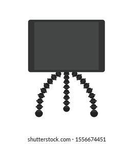 Touch Screen, Mobile Digital Device, Smart Pad, Interactive Icon Vector Illustration Background