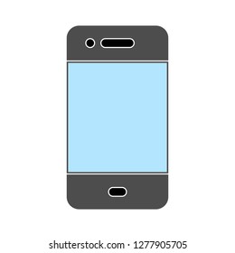 touch screen mobile icon - touch screen mobile isolated, smartphone illustration - Vector mobile