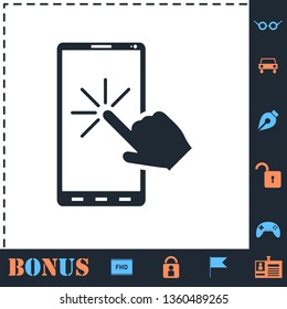 Touch screen. Perfect icon with bonus simple icons