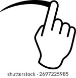 Touch Screen Swipe Gesture Hand Icon