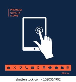 Touch screen tablet with click hand