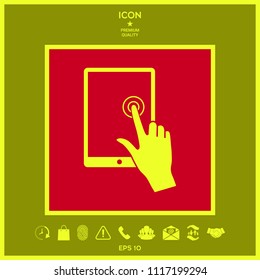 Touch screen tablet with click hand