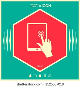 Touch screen tablet with click hand