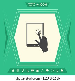 Touch screen tablet with click hand