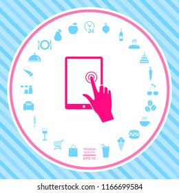 Touch screen tablet with click hand