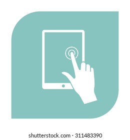 Touch screen tablet with click hand.