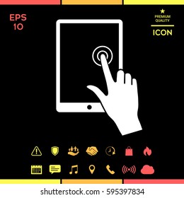 Touch screen tablet with click hand