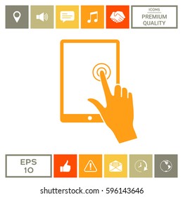 Touch screen tablet with click hand