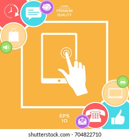 Touch screen tablet with click hand