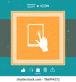 Touch screen tablet with click hand