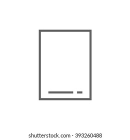 Touch screen tablet line icon.
