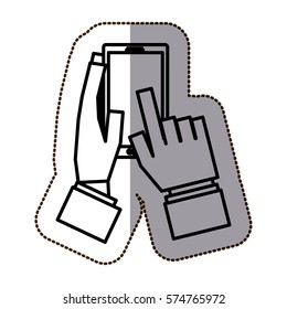 Touch screen technology icon vector illustration graphic design