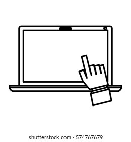 Touch screen technology icon vector illustration graphic design