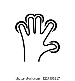 Touch screen or touchscreen finger hand press or push vector icon