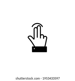 Touchscreen- oder Touchscreen-Fingerzeig drücken oder Vektorsymbol drücken
