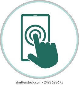 Touch screen trendy icon classic abstract beautiful vector illustration colorful artwork design